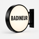 Enseigne Drapeau Circulaire  Alluminium Personnalisable – Design Unique et Éclairage LED Haute double face